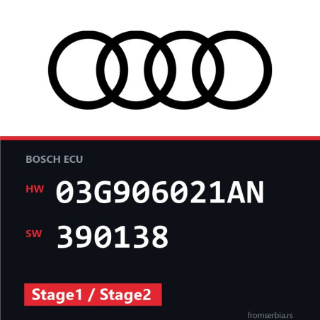 Audi A4 03G906021AN 390138 Stage1 / Stage2 tuning file