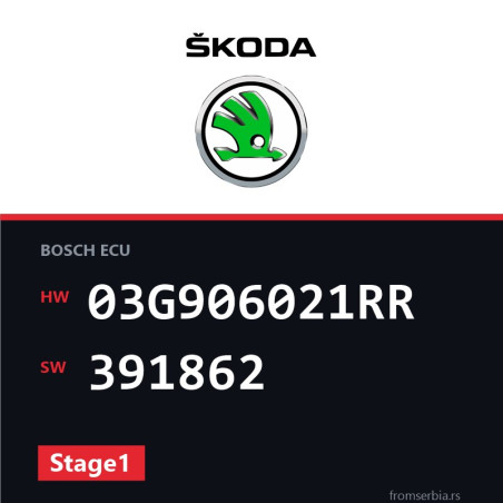 Skoda New Octavia 03G906021RR 391862 Stage1 tuning file