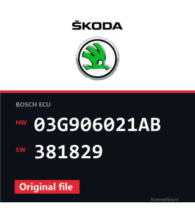 Skoda New Octavia 03G906021AB 381829 original ECU file