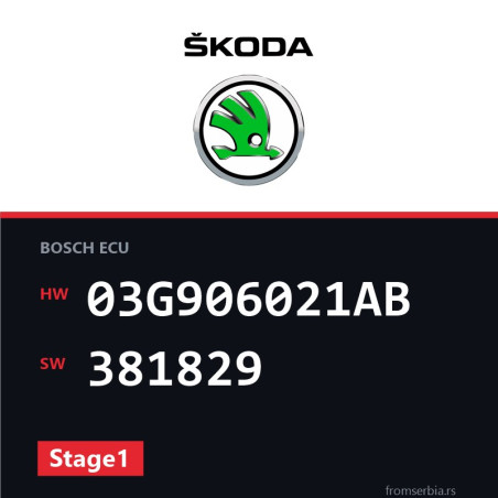 Skoda New Octavia 03G906021AB 381829 Stage1 tuning file