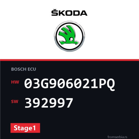 Skoda New Octavia 03G906021PQ 392997 Stage1 tuning file
