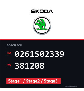 Skoda 0261S02339 381208 Stage1 / Stage2 / Stage3 file