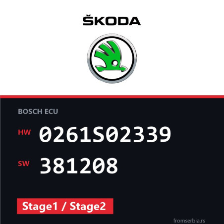 Skoda New Octavia 0261S02339 381208 Stage1 / Stage2 tuning file