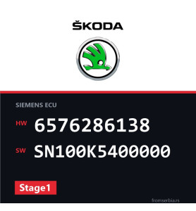 Skoda New Octavia 6576286138 SN100K5400000 Stage1 tuning file