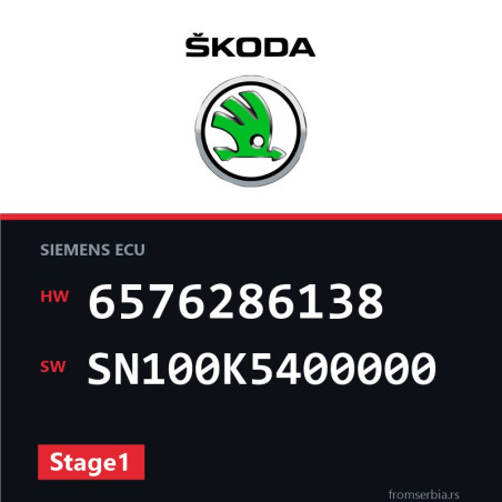 Skoda New Octavia 6576286138 SN100K5400000 Stage1 tuning file