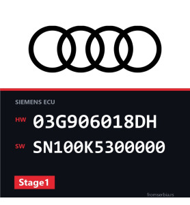 Audi A4 03G906018DH SN100K5300000 Stage1 tuning file
