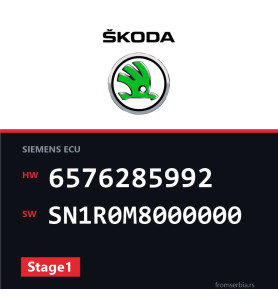 Skoda Octavia 6576285992 SN1R0M8000000 Stage1 tuning file
