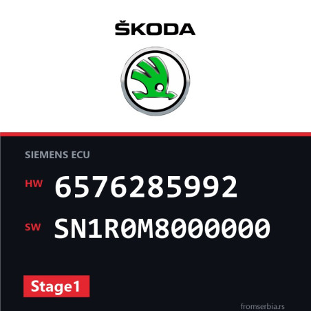 Skoda Octavia 6576285992 SN1R0M8000000 Stage1 tuning file