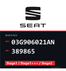 Seat 1.9 03G906021AN 389865 Stage1 / Stage1+++ / Stage2 tuning file