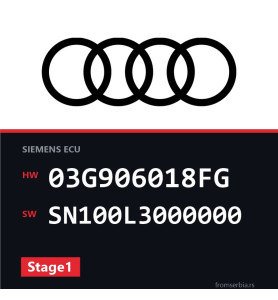 Audi A4 03G906018FG SN100L3000000 Stage1 tuning file