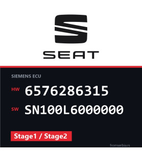 Seat Leon 6576286315 SN100L6000000 Stage1 / Stage2 tuning file