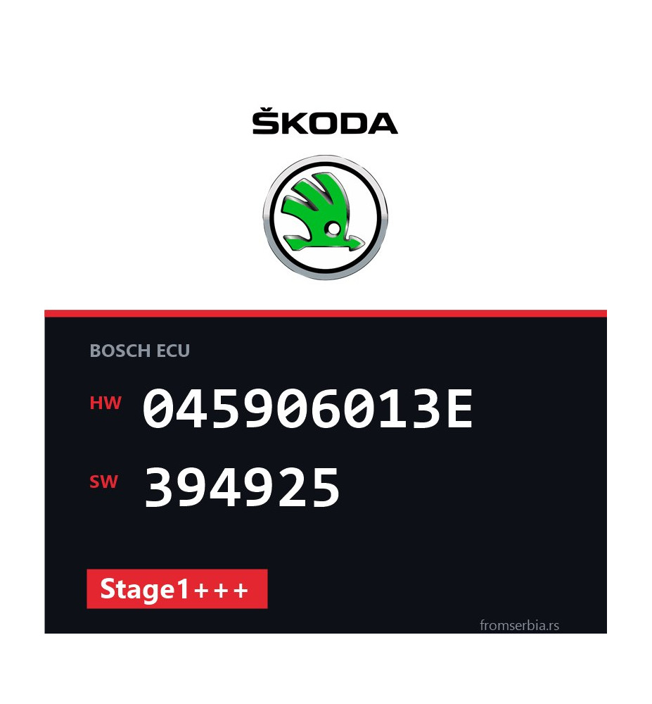 Skoda fabia 045906013E 394925 Stage1+++ tuning file