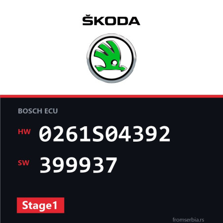Skoda New Octavia 0261S04392 399937 Stage1 tuning file