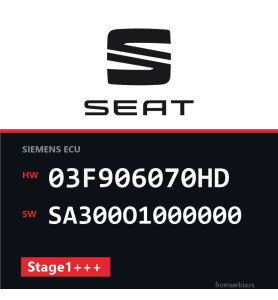 Seat 1.2tsi 03F906070HD SA300O1000000 Stage1+++ tuning file