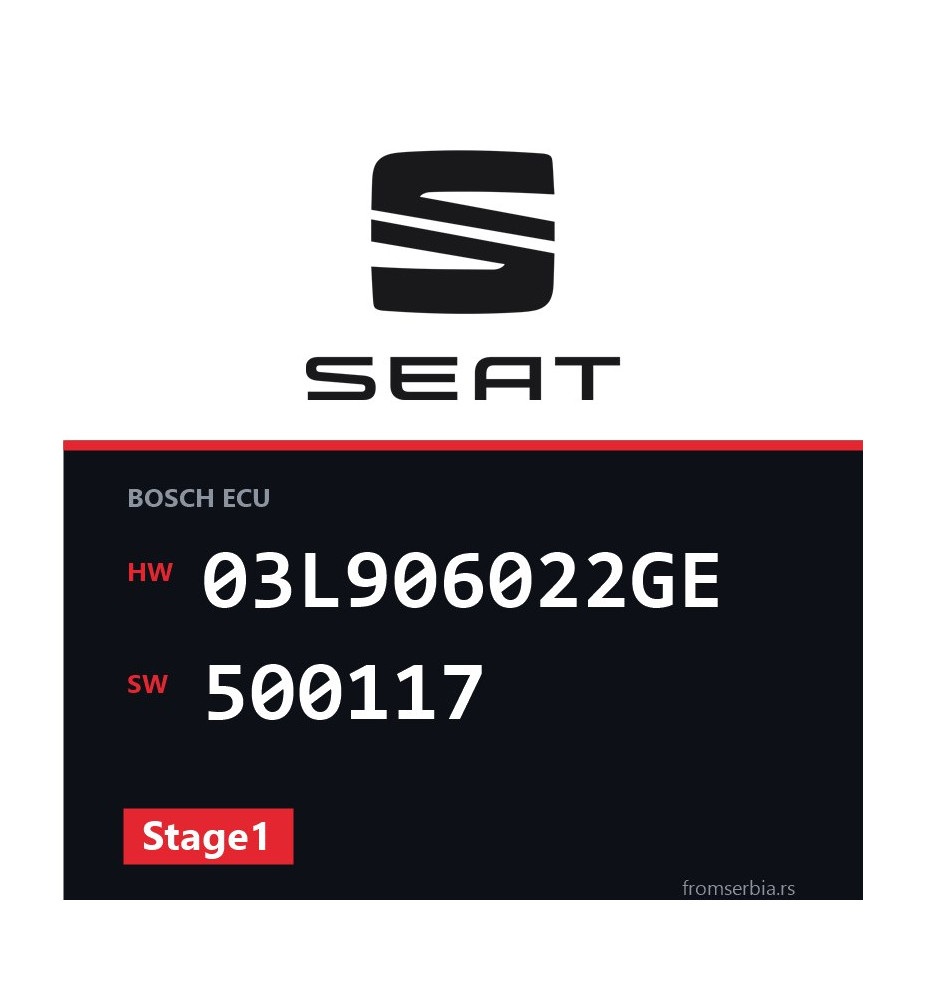 Seat Exeo 03L906022GE 500117 Stage1 tuning file