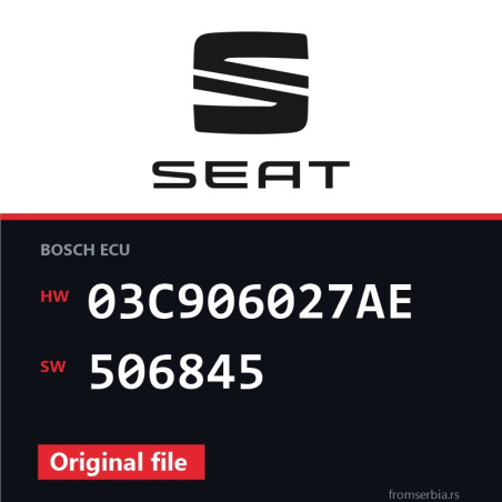 Seat Ibiza 03C906027AE 506845 original ECU file
