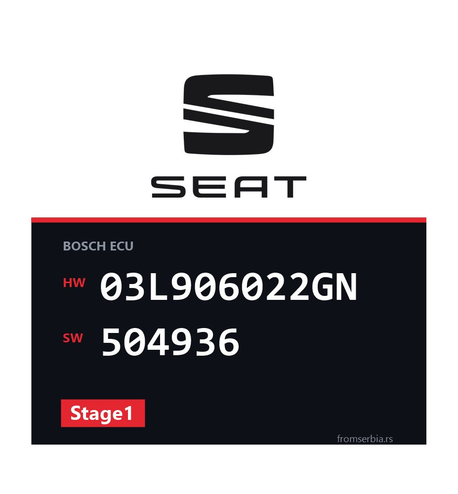 Seat Leon 03L906022GN 504936 Stage1 tuning file