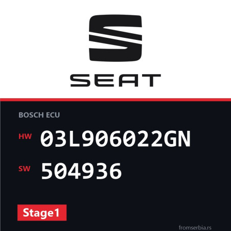Seat Leon 03L906022GN 504936 Stage1 tuning file