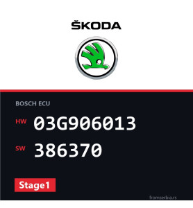 Skoda Fabia 03G906013 386370 Stage1 tuning file