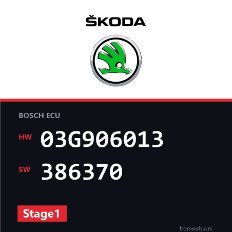 Skoda Fabia 03G906013 386370 Stage1 tuning file
