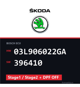 Skoda 03L906022GA 396410 Stage1 / Stage2 + DPF OFF file