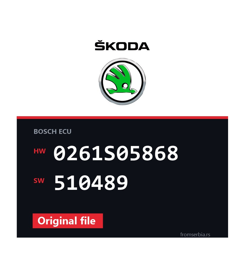 Skoda New Octavia 0261S05868 510489 Stage1 tuning file