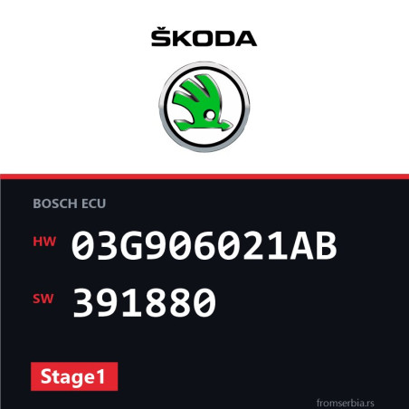 Skoda Octavia 03G906021AB 391880 Stage1 tuning file