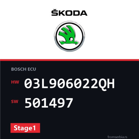 Skoda Superb 03L906022QH 501497 Stage1 tuning file