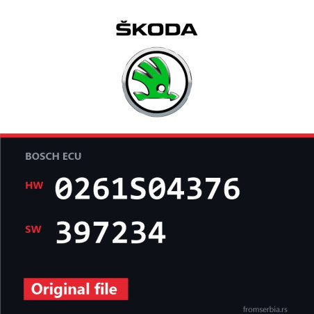 Skoda Superb 0261S04376 397234 original ECU file