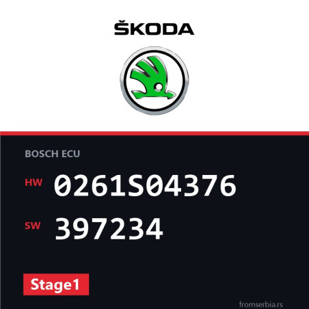 Skoda Superb 0261S04376 397234 Stage1 tuning file