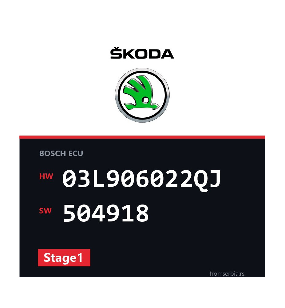 Skoda Superb 03L906022QJ 504918 Stage1 tuning file