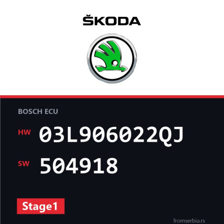 Skoda Superb 03L906022QJ 504918 Stage1 tuning file
