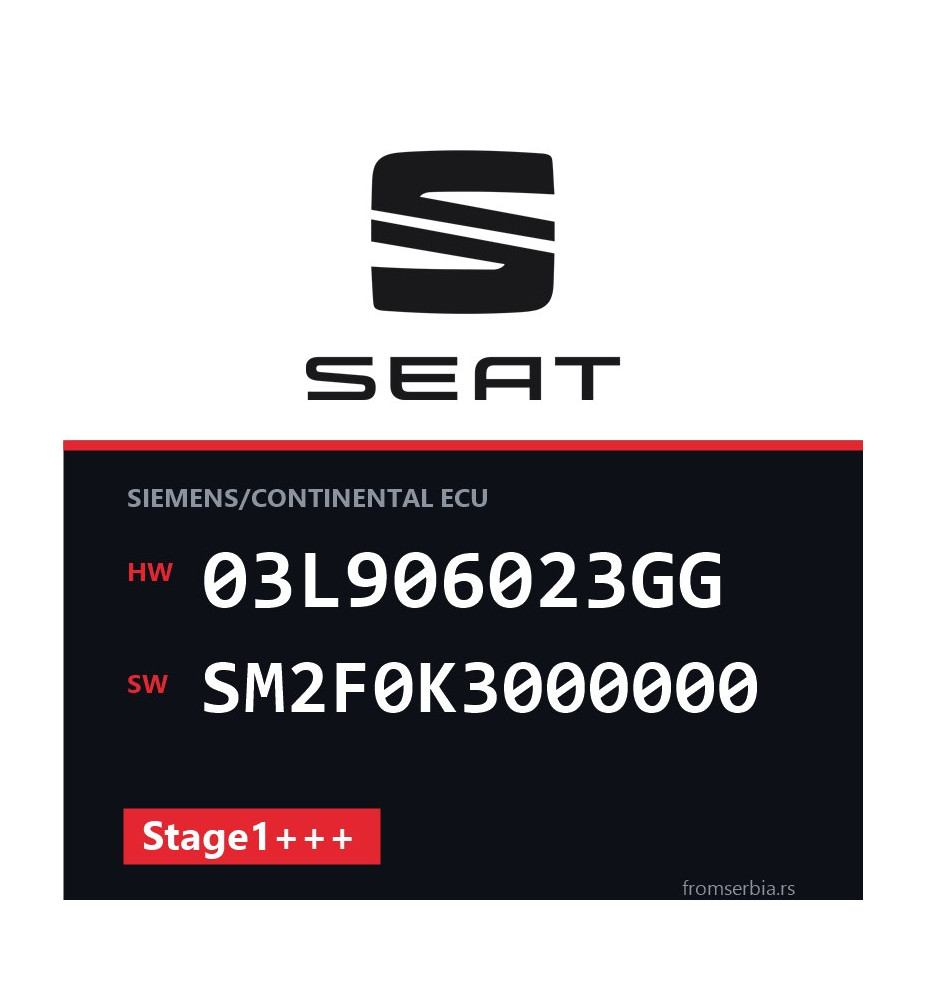 Seat Altea 03L906023GG SM2F0K3000000 Stage1+++ tuning file