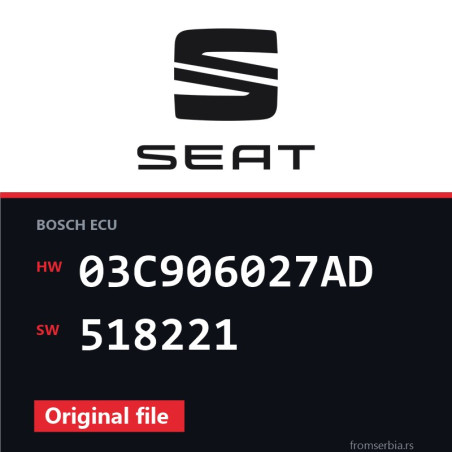 Seat Ibiza 03C906027AD 518221 original ECU file