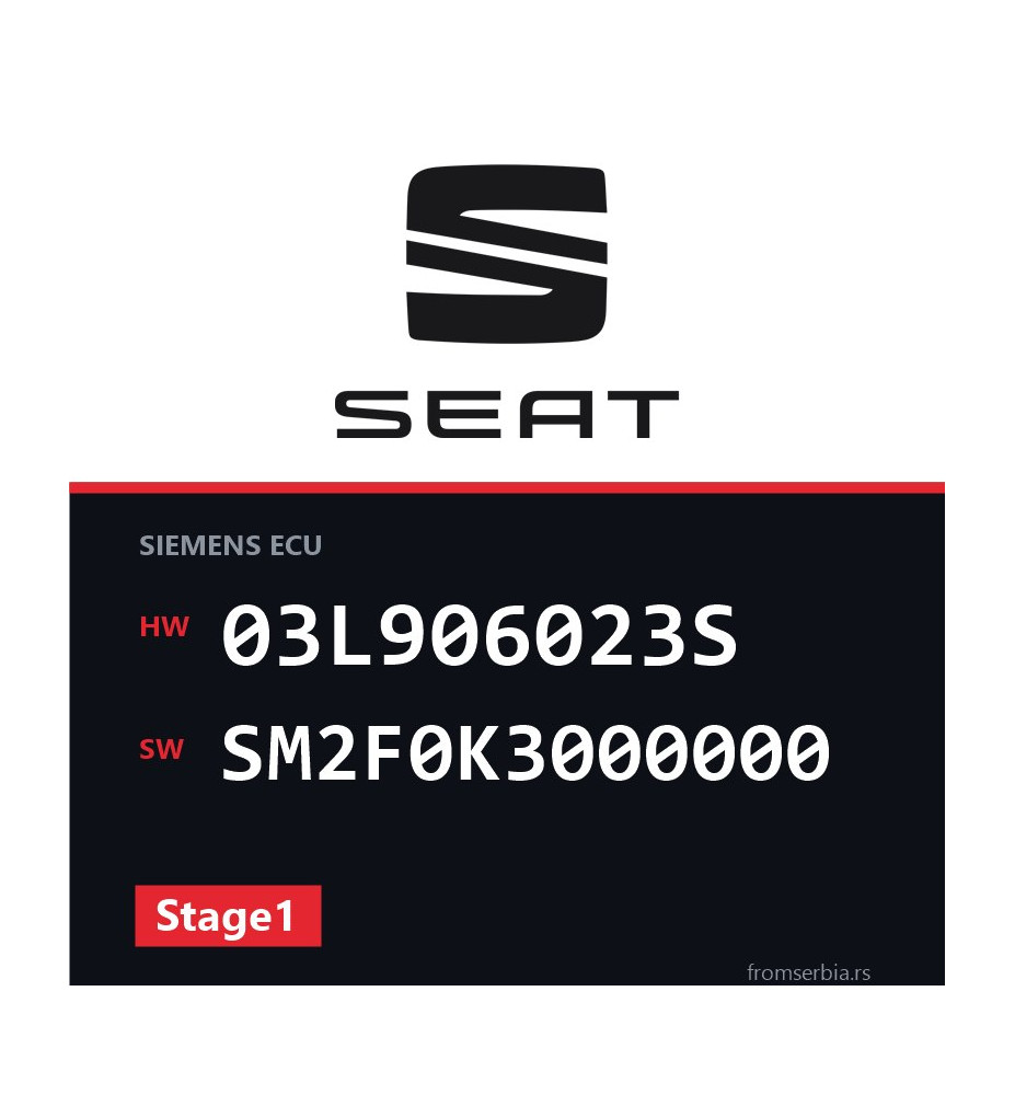 Seat Ibiza 03L906023S SM2F0K3000000 Stage1 tuning file