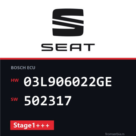 Seat Leon 03L906022GE 502317 Stage1+++ tuning file