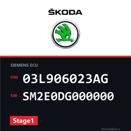 Skoda Octavia 03L906023AG SM2E0DG000000 Stage1 tuning file