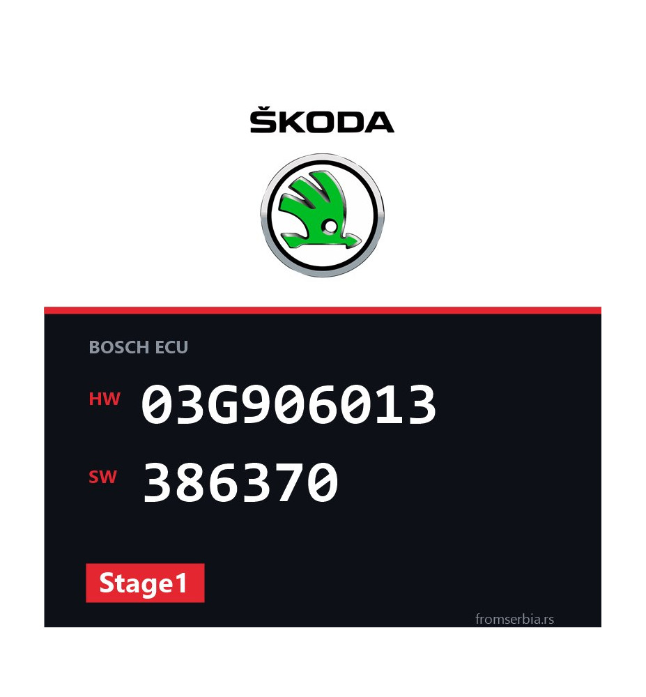 Skoda Octavia 03G906013 386370 Stage1 tuning file