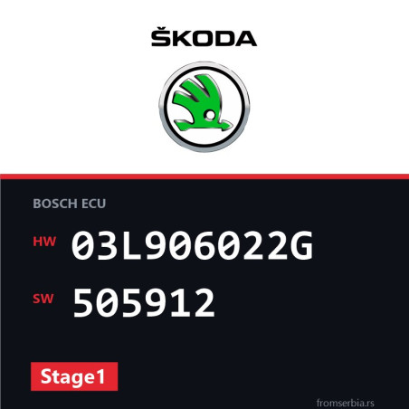 Skoda Octavia 03L906022G 505912 Stage1 tuning file