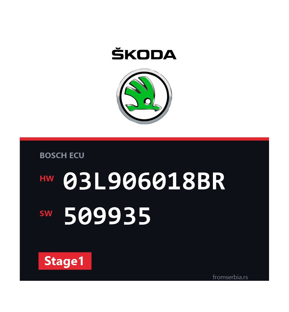 Skoda Superb 03L906018BR 509935 Stage1 tuning file