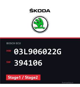Skoda Superb 03L906022G 394106 Stage1 / Stage2 tuning file