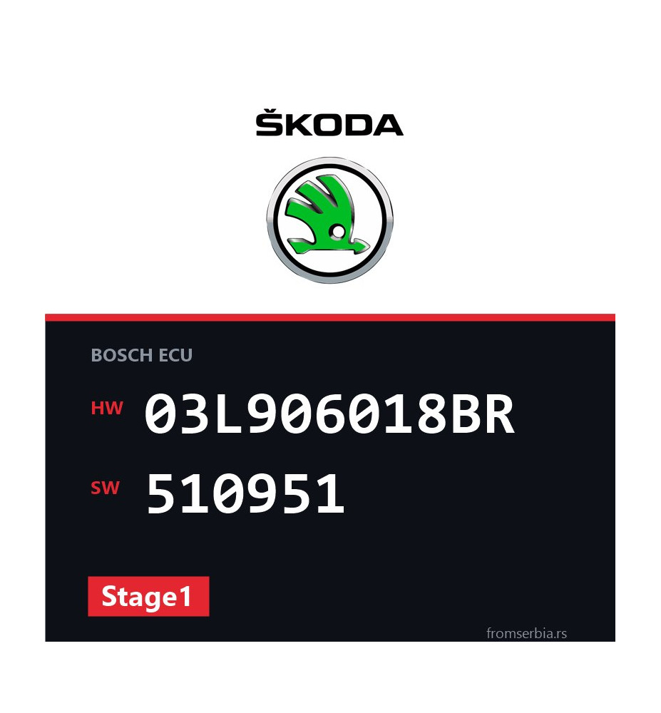 Skoda Superb 03L906018BR 510951 Stage1 tuning file