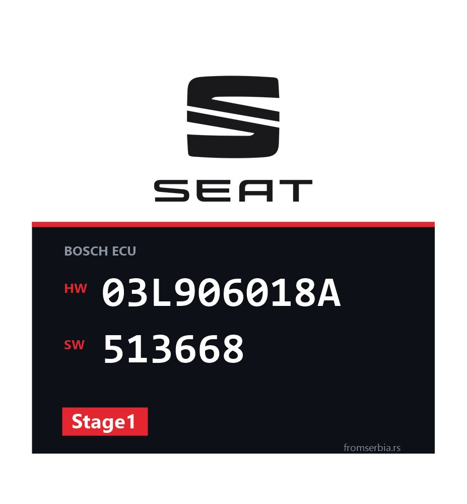 Seat Ibiza 03L906018A 513668 Stage1 tuning file