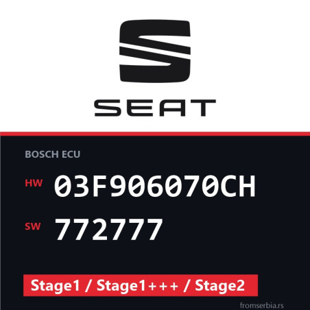 Seat Leon 03F906070CH 772777 Stage1 / Stage1+++ / Stage2 tuning file