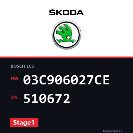 Skoda Fabia 03C906027CE 510672 Stage1 tuning file
