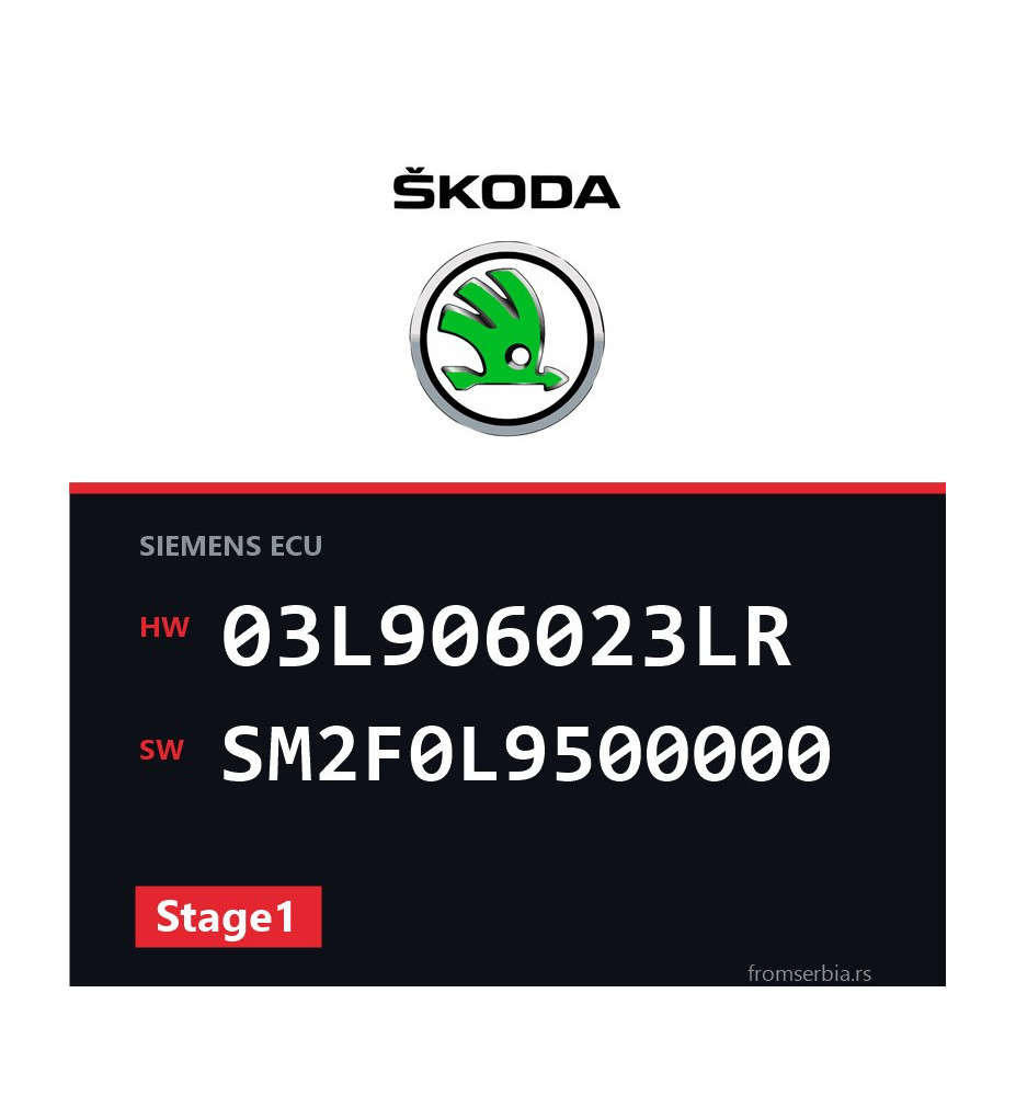 Skoda octavia 03L906023LR SM2F0L9500000 Stage1 tuning file