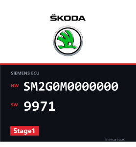 Skoda octavia SM2G0M0000000 9971 Stage1 tuning file