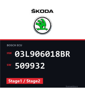 Skoda Octavia 03L906018BR 509932 Stage1 / Stage2 tuning file