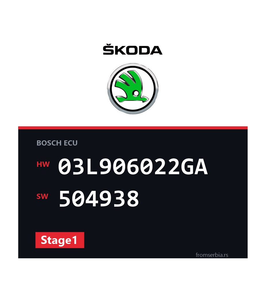 Skoda Octavia 03L906022GA 504938 Stage1 tuning file