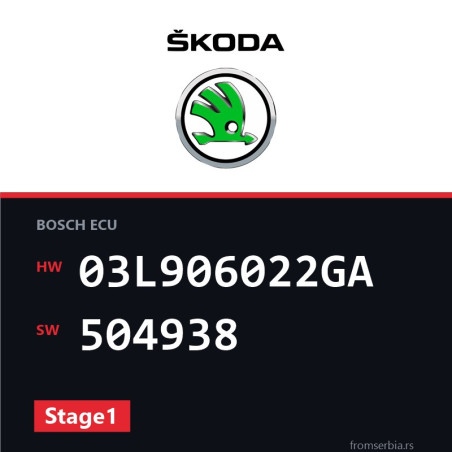 Skoda Octavia 03L906022GA 504938 Stage1 tuning file